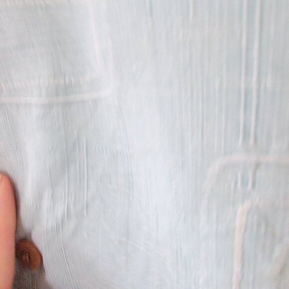 Tommy Bahama Short Sleeve Silk Shirt Mens XL Teal Blue Button Front Collared - Picture 4 of 15